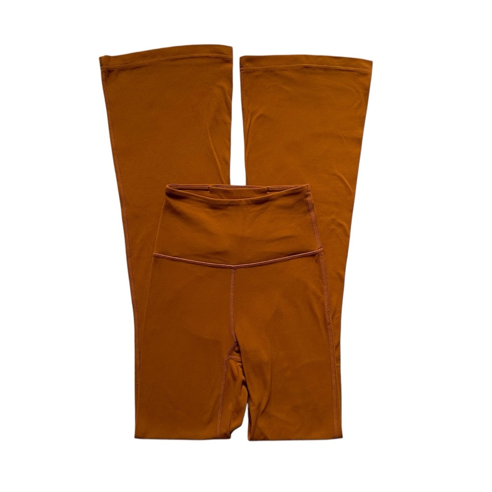 Lululemon Groove Super-High-Rise Flared Pant Nulu Butternut Brown Size 0